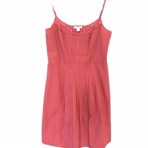 Ann Taylor Loft Pleated Sun Dress Tie Back Size 4